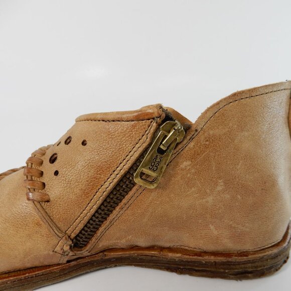 A.S.98 Reign Boho Flat Sandals Size 37 6.5 7 Camel Brown Leather NEW $250 - Picture 8 of 14